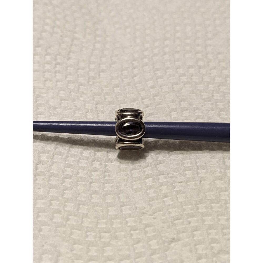 Authentic Pandora Oval Lights Purple Cubic Zirconia Charm Retired Pandora Charm